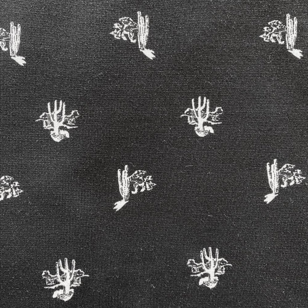 & Other Stories Black White Shift Mini Long Sleeve Dress Cactus Print 4 - Picture 14 of 15